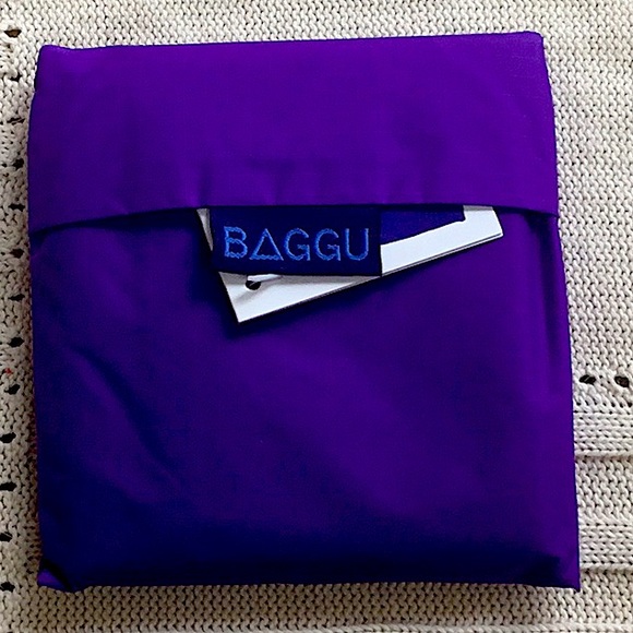 NWT Baggu Purple Solid color Standard Size Reusable Bag tote purse - Picture 4 of 7